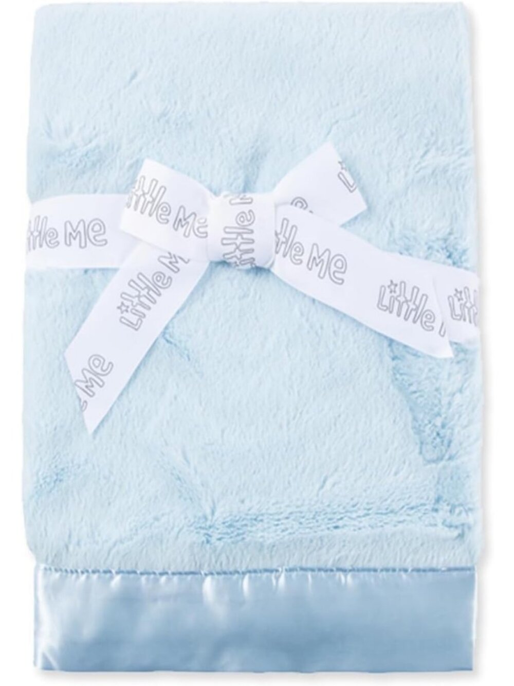 Cozy Light Blue Plush Stroller Blanket for Newborn Boys, Soft & Warm, One Size